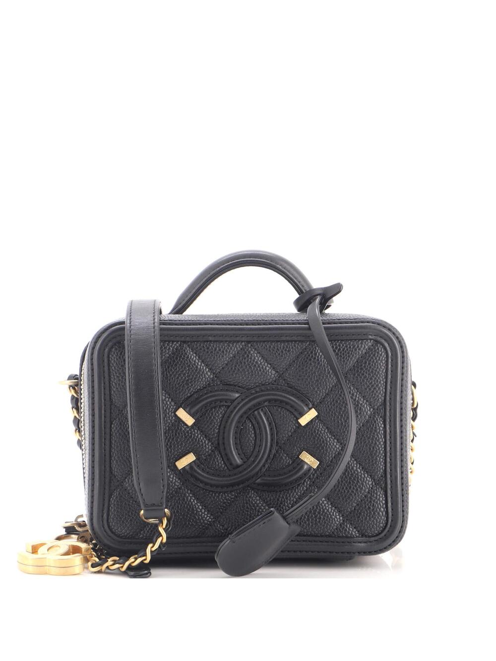 Chanel Filigree Vanity Case Quilted #343113C39B